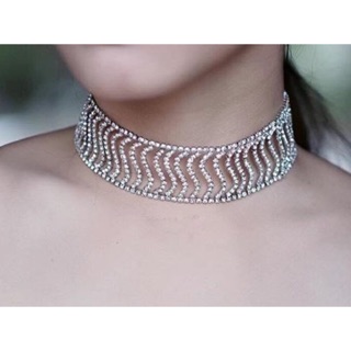 สร้อยคอเพชร waves diamond choker