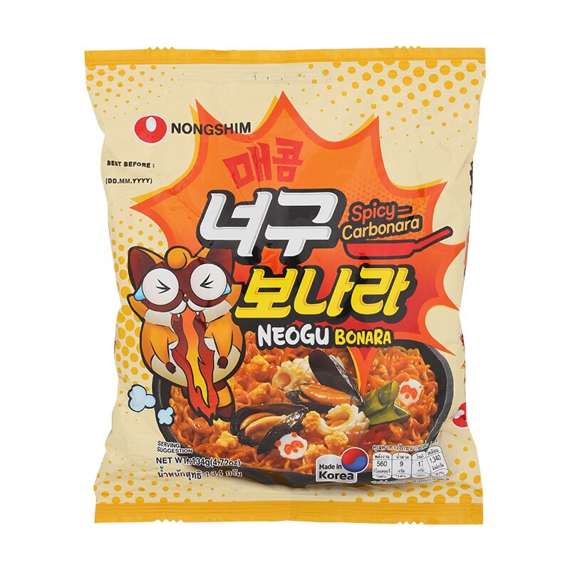 Nongshim Neogubonara Spicy Carbonara Noodle 134g. Nongshim Neogubonara Spicy Carbonara Noodle 134g.