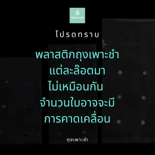 ถุงเพาะชำ ถุงดำเจาะรู ปลูกต้นไม้ ดอกไม้ สีดำแบบเจาะรู (ขายเป็นโล)(หน่วย นิ้ว)