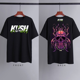 เสื้อแฟชั่นผญ2022 อื่นๆ - KUSH Streetwear วัฒนธรรมวินเทจแรงบันดาลใจผ้าฝ้ายหลวมเสื้อผ้าเสื้อยืดสําหร