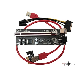 (ส่งจากไทย)Riser Card Ver009S PCI Express 4Pin 6Pin SATA Molex Power USB 3.0 #4