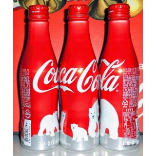 ขวดอลูมิเนียมโค้ก COCA-COLA COKE Aluminium bottle ของเกาหลี รุ่น Polar Bear Christmas