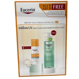 Eucerin sun dry touch sebum control dp60+ ขนาด 50 ml.