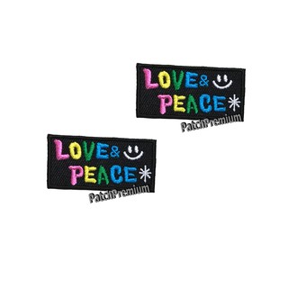 Love &amp; Peace  ไซส์เล็ก - ตัวรีด (Size S) ตัวรีดติดเสื้อ