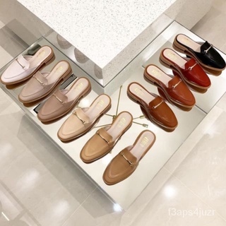 sellSeira - New Penny Loafers รองเท้าผู้หญิง รองเท้าเปิดส้น โลฟเฟอร์ อะไหล่ทอง