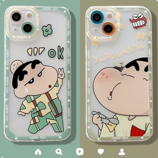 เคส Samsung A73 A13 M52 A03 A12 A02S A03S A71 A51 A02 A50 A50S A30S A72 A52 A32 A22 A21S A30 A20 S20 Fe S20 S10 S30 Plus S20 S21 S30 Ultra S12 M02 เคสนิ่ม Crayon Shin-chan ซิลิโคนนุ่มเคสใสสแควร์ขอบแองเจิลป้องกันตากล้องกันกระแทกการ์ตูนสไตล์น่าร