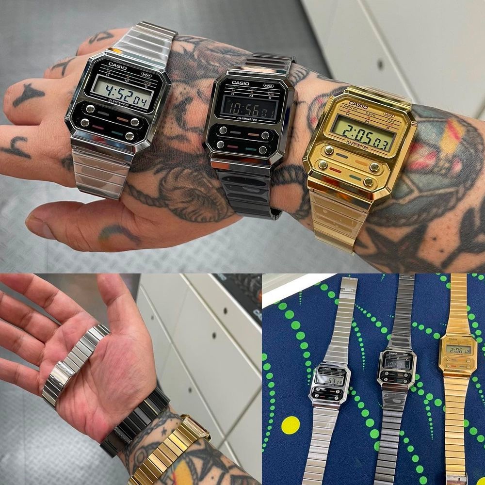 นาฬิกา CASIO RETRO SERIES รุ่น A100WE-1A / A100WEG-9A / A100WEGG-1A / A100WEL-1A / A100WEF / A120WE