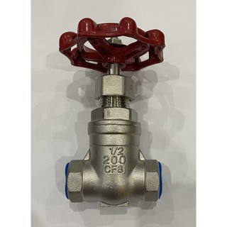 เกทวาล์ว (Gate Valve) ประตูน้ำ 200 PSI สแตนเลส 304 เกลียวใน ขนาด 1/2 - 2