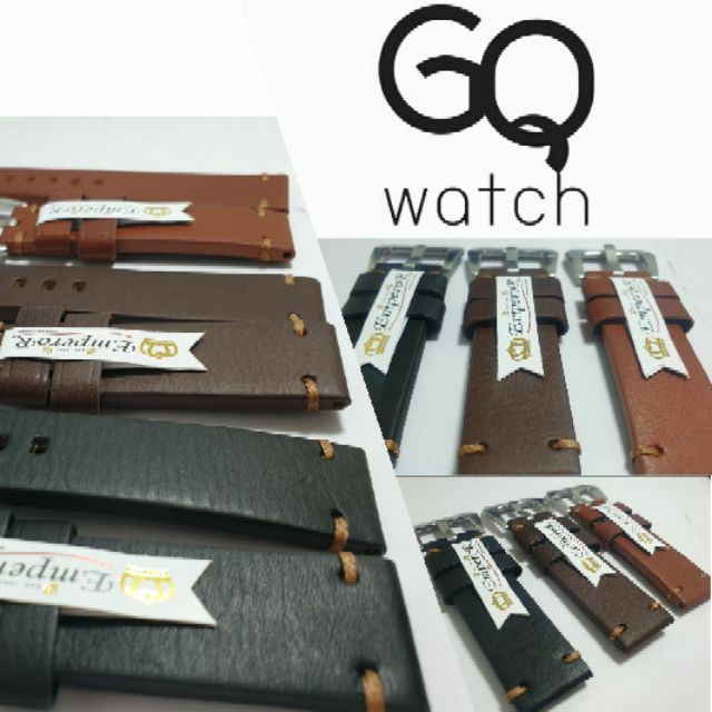 GQ watch สายนาฬิกา สายหนังแท้เกรด A สไตล์เรียบหรู อย่างมีระดับ wristwatch strap genuine leather : seiko panerai