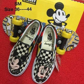 🚛 พร้อมส่ง VANS  Slip-On Mickey mouse (Free Box) sz.36-44