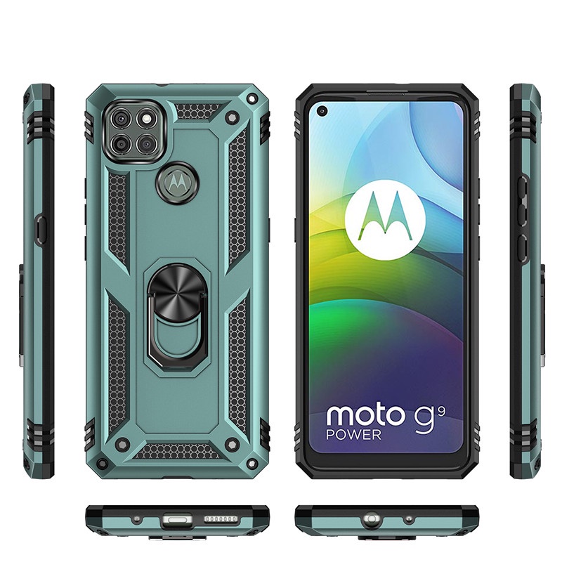 เคสโทรศัพท์โลหะแม่เหล็กกันกระแทกป้องกันการกระแทกสําหรับ Motorola Moto G9 Plus/G9 Power/G9 Play/G9/E7