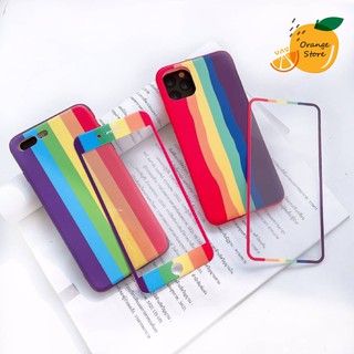 (พร้อมส่งจากไทย) เคสสำหรับไอโฟน เคสรุ้งพร้อมฟิล์ม 6 7/8 6+ 7+/8+ SE(20) 11 11pm 12mini 12 12p 12pm