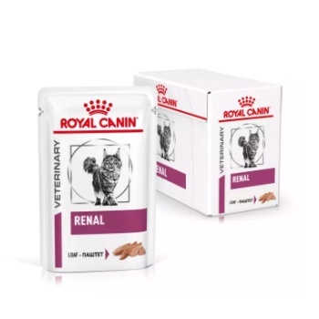 Royal Canin Cat Renal pouch Loaf 85g x 12 ซอง อาหารโรคไตแมวซองแบบเนื้อ Loaf