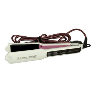 Kemei Heat Pro ION เครื่องหนีบผม ความร้อนสูง ทัวร์มาลีนเซรามิกแผ่นกว้าง KM-1088 ปรับดิจิตอล 150-230 องศา จอ LCD - สีขาว