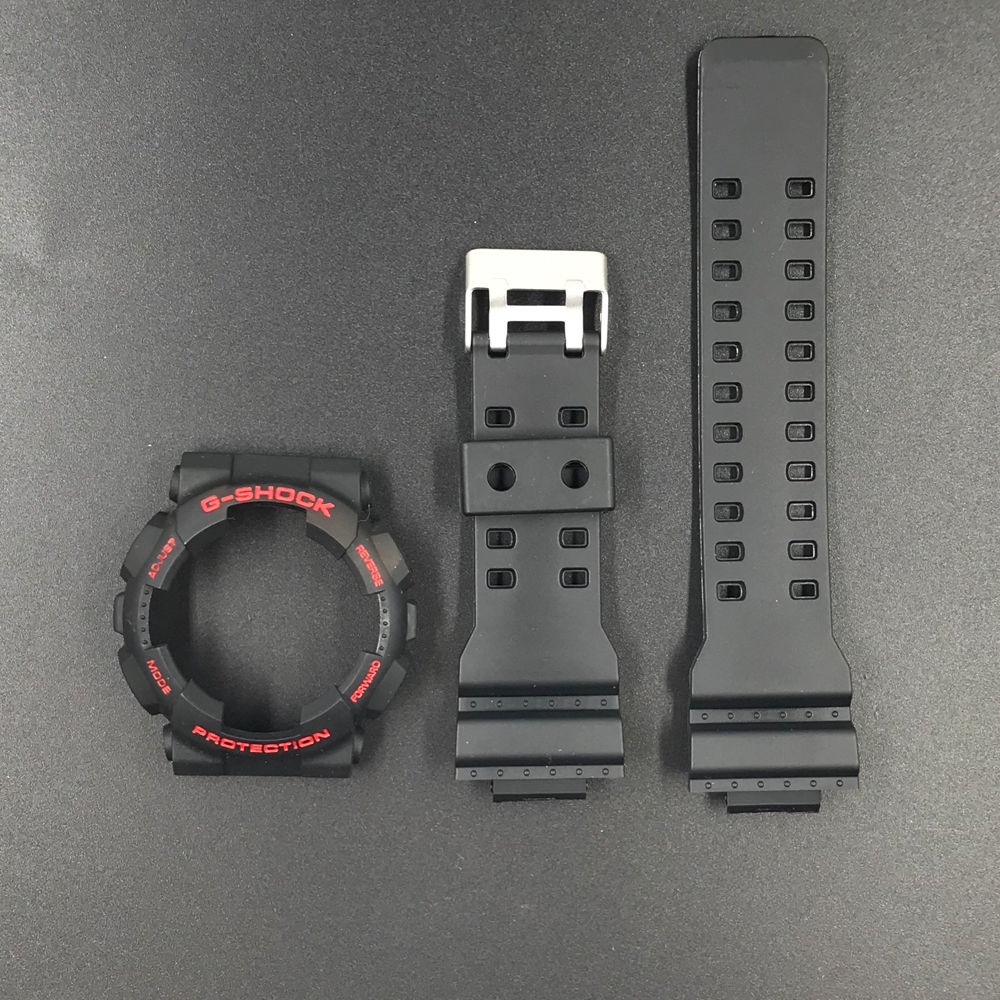 สายนาฬิกาข้อมือเรซิ่น สีดํา แบบเปลี่ยน สําหรับ Casio Watch GSHOCK Series Watch Frame GA110/GA100/GD120/GA140/GLS-GAX100
