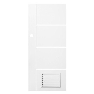 Bathroom door UPVC BATHROOM LOUVERED DOOR AZLE PZLS02 70X200CM WHITE Door frame Door window ประตูห้องน้ำ ประตูห้องน้ำ UP