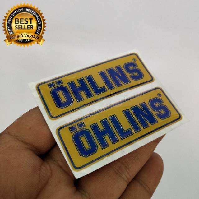 ตราสัญลักษณ์ OHLINS 3d สีเหลือง คุณภาพดี TER 2 ชิ้น