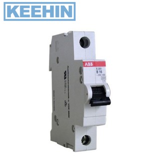 เซอร์กิตเบรคเกอร์ MCB SH201-C 1P 16A 6KA ABB Circuit Breaker MCB SH201-C 1P 16A 6KA ABB