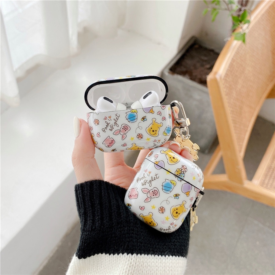 เคสแข็ง Airpods Pro Airpods 3 gen3 Airpods 2 Cute Cartoon Winnie the Pooh วิ้นี่ พู & Piglet เป็ปปิ๊