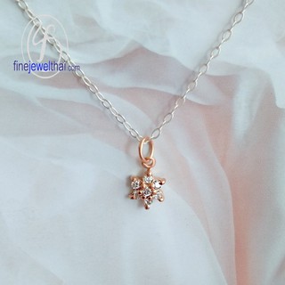 Finejewelthai จี้เงินแท้-จี้เพชร-เงินแท้-Silver-Diamond CZ-Pendant - P1080cz00e-pg