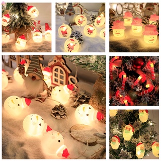 โคมไฟ Lc 1.5 / 2 เมตร 10 Led Snowman / ซานตา / ไฟคริสต์มาสไฟ Led สําหรับแขวนตกแต่งบ้าน