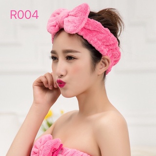 (R004)ที่คาดผม ที่คาดผมแต่งหน้าแฟชั่น แบบผ้านิ่ม ที่คาดผมลายโบว์