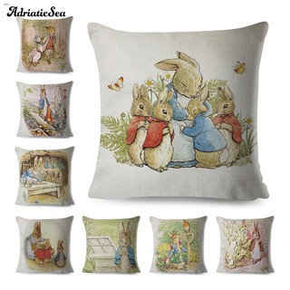 ปลอกหมอนสี่เหลี่ยมลายการ์ตูน peter rabbit