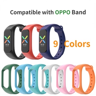 สายนาฬิกาข้อมือซิลิโคน แบบนิ่ม สําหรับ OPPO Band 9 สี