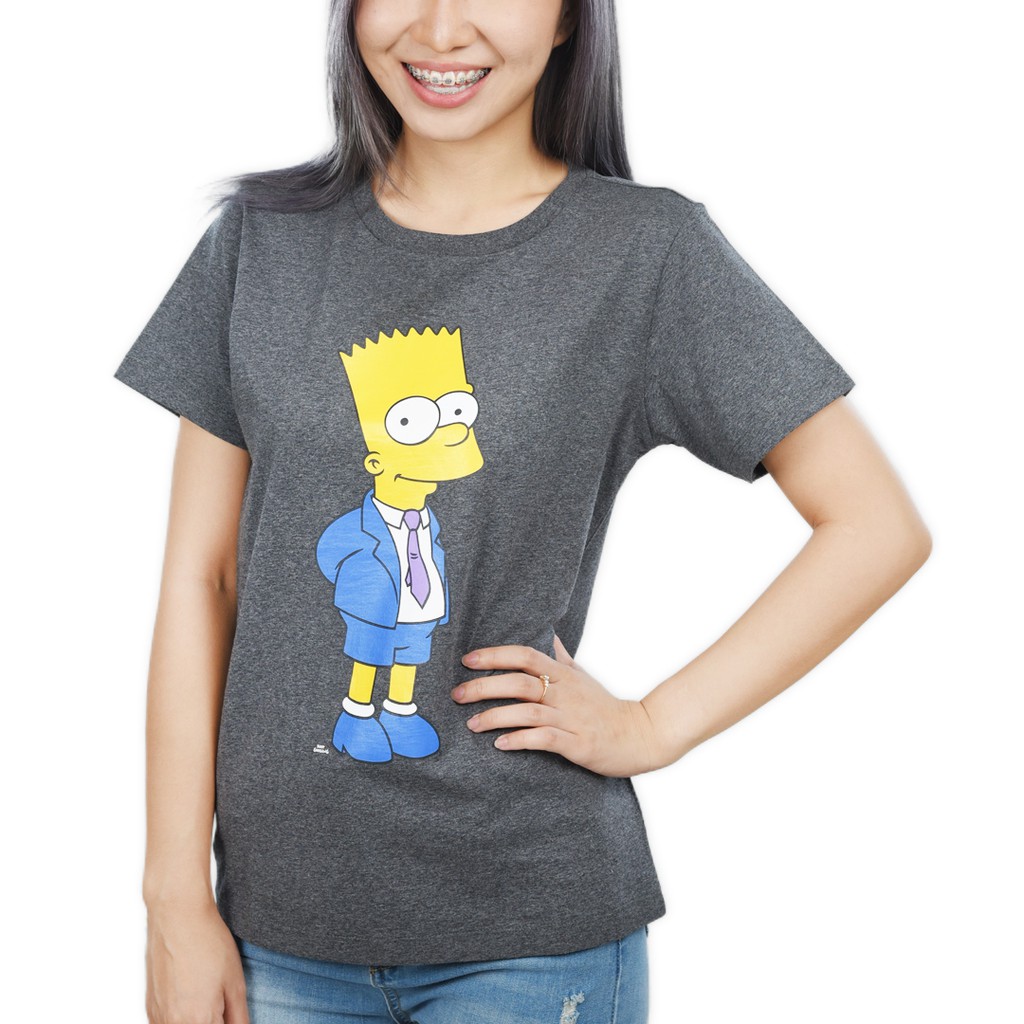 The Simpsons T Shirt Unisex สินค้าลิขสิทธิ์แท้ 100 เสื้อยืดคอกลม สกรีนลายบาร์ต ซิมป์สันส์ 0304