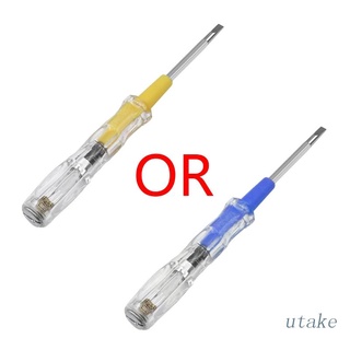 Utakee เครื่องตรวจจับแรงดันไฟฟ้า 100-500V ปากกาทดสอบไฟฟ้า หัวคู่ ไขควงถอดได้