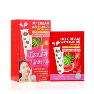 JULAS HERB  DD CREAM WATERMELON SPF50 PA+++ แบบซอง   ดีดีแตงโม จุฬาเฮิร์บ