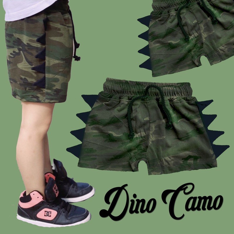 Dino camo short ขาสั้นไดโนลายทหาร(PBP67) ขาสั้นทหาร