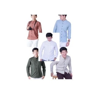  โค้ด YFJC7X ลดทันที 80฿  [รวมทุกสี]เสื้อเชิ้ต Smart Shirt คอจีน แขนยาว smartshirt