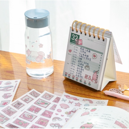 พร้อมส่ง❗❗ สติ๊กเกอร์ 4แผ่น 🧡 Sticker PVC มุก น่ารักกันน้ำ สําหรับตกแต่ง ไดอารี่ สติ๊กเกอร์ไดคัท ลายน่ารัก 🧡 ถูกสุดๆ - รูปที่ 3