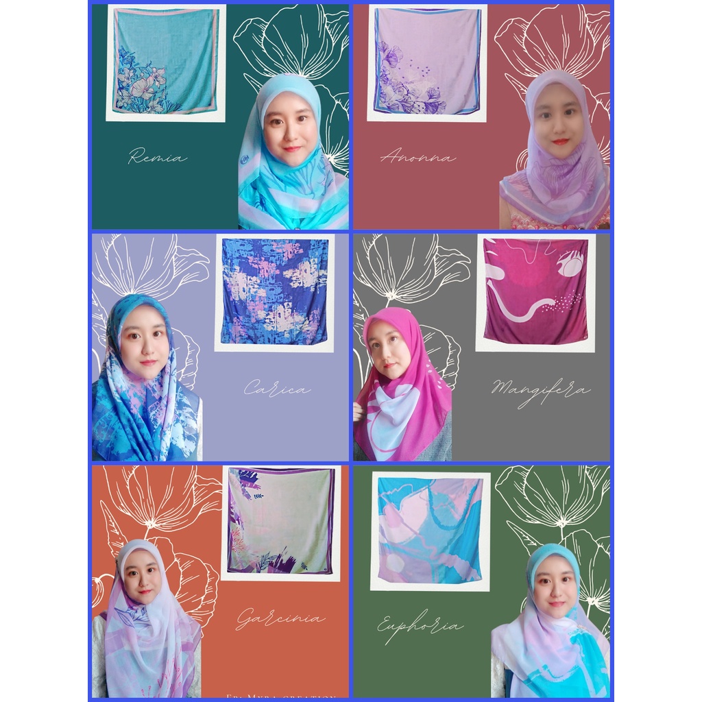 Tudung Bawal พิมพ์ Myra Creation