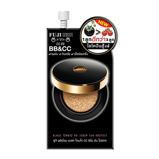 FUJI PREMIUM BLACK TOMATO BB SERUM SUN PROTECT 10 G บีบีครีมเนื้อบางเบา เกลี่ยง่าย ปกปิดเนีบนกริบ คุมมัน ป้องกันแดด