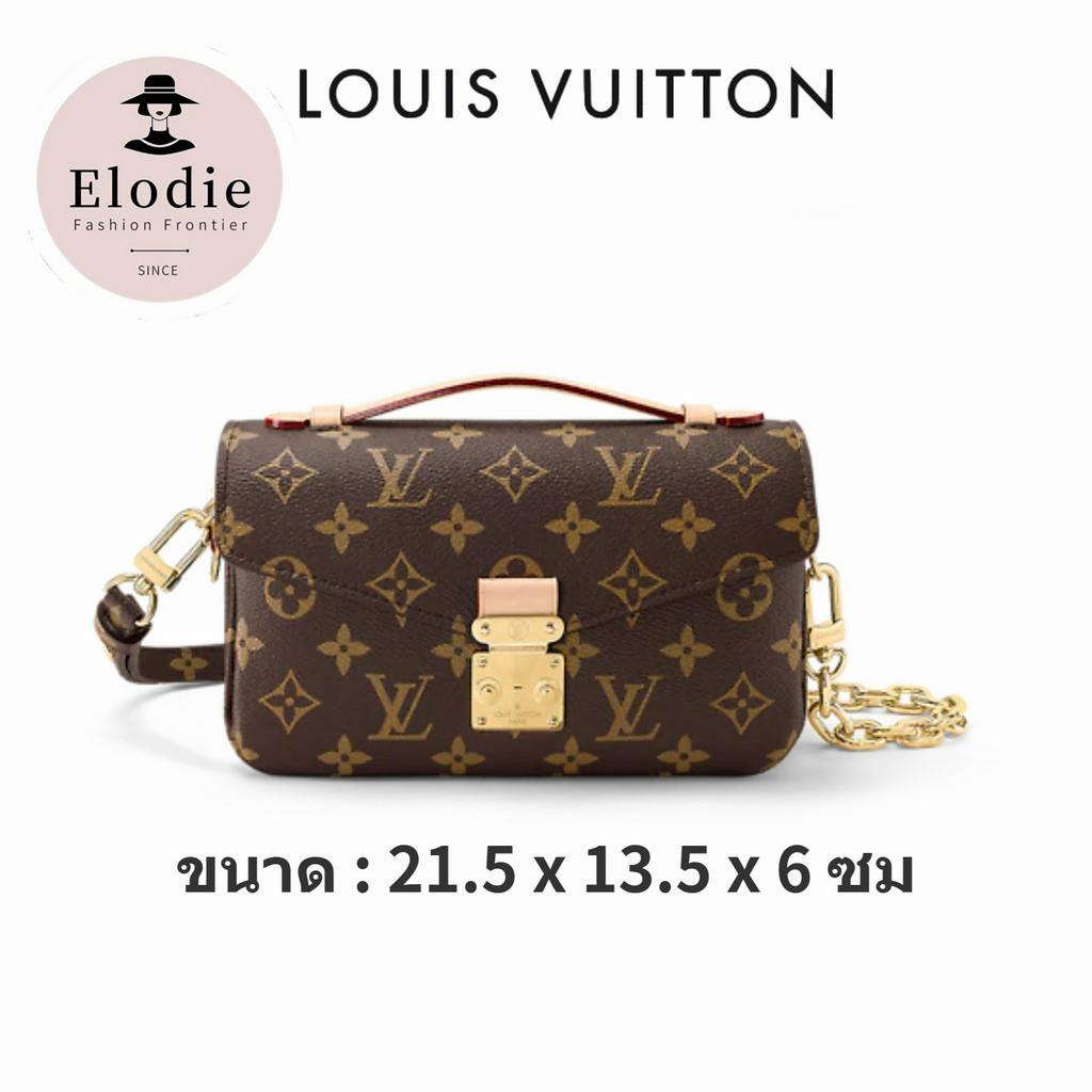 LV ใหม่กระเป๋าถือกระเป๋าสะพาย Louis Vuitton ผู้หญิงคลาสสิกรุ่นจัดส่งจากฝรั่งเศส/กระเป๋า POCHETTE MÉTIS EAST WEST