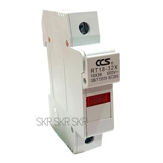 CCS ฐานฟิวส์ AC 500V RT18-32 พร้อมลูกฟิวส์ 2A - 32A ขนาด 10x38 mm. Fuse Holder ฟิวส์กระบอก ฟิวส์ ตลับฟิวส์ ลูกฟิวส์