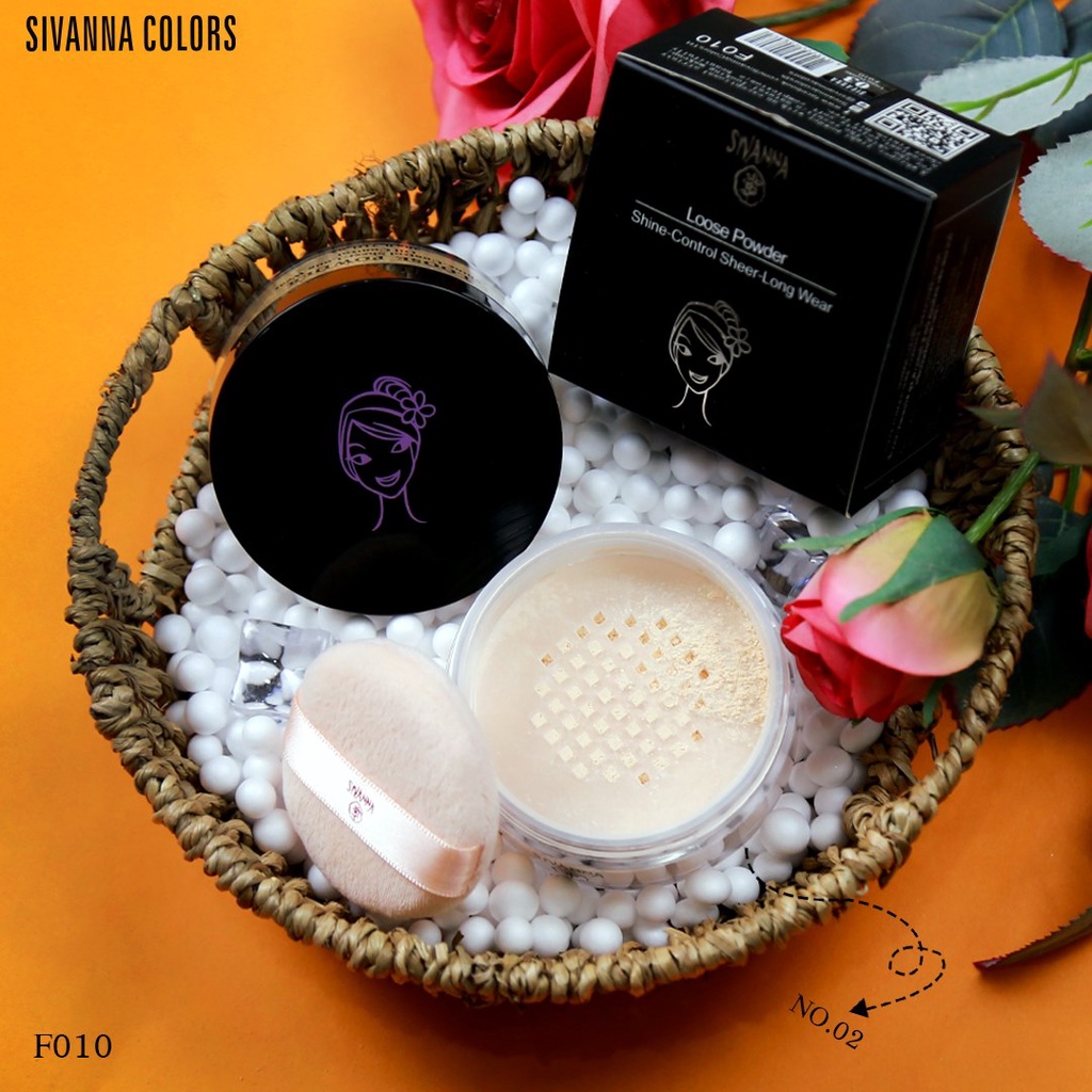 Sivanna Loose Powder #F010 : ซิวานน่า แป้งฝุ่น ตลับดำ x 1 ชิ้น beautybakery #4