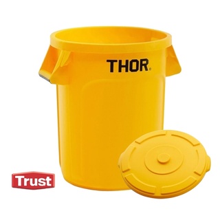 TRUST1013YL ถังพลาสติก 121 ลิตร สีเหลือง / THOR 121L ROUND CONTAINER YELLOW