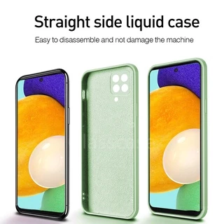 เคสโทรศัพท์ ซิลิโคน กันกระแทก สําหรับ Samsung Galaxy A22 A12 A42 M32 4G 5G Square Silicone Phone Case Camera Protection Couple Soft Back Shockproof Cases Cover