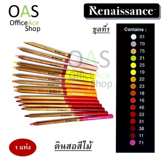 RENAISSANCE Artists Coloured Pencil ดินสอสีไม้ เกรดอาร์ตติส เรนาซองซ์ 3.7mm ชุด1/3