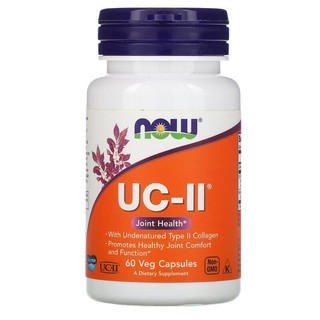 ✨พร้อมส่ง✨ Now Foods, UC-II Joint Health, Undenatured Type II Collagen, 40 mg, 60 Veg Capsules ✔✔ของแท้นำเข้าจาก USA