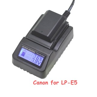 LP-E5 LCD Digital LCD Camera Charger For LP-E5 แท่นชาร์จแบตกล้องมีจอ LCD แสดงสถานะแบต for Canon (0775)