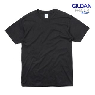 เสื้อยือคอกลม GILDAN Premium Cotton สีดำ