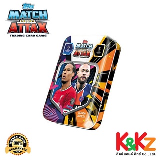 Match Attax Mini Tin 2020/21 (Virgil van Dijk) / การ์ดฟุตบอลแมตช์แอทแทค กล่องเหล็กมินิทิน (ลายฟานไดจ์ค )