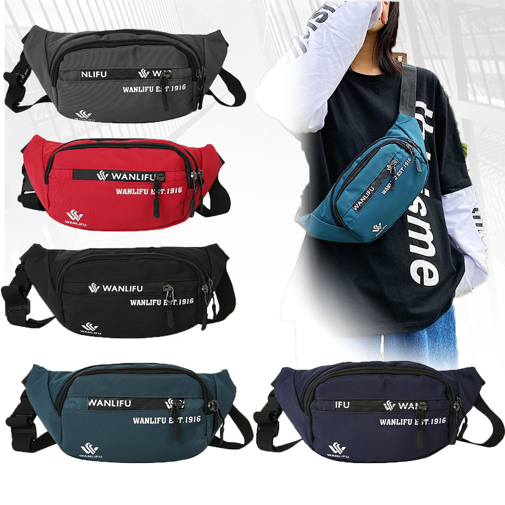 (W30)กระเป๋าคาดอกคาดเอว ผ้ากันน้ำ ใบใหญ่ สไตส์นี้เท่มาก vgetbag