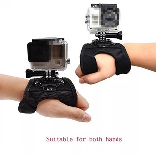 SportPlus สายรัดข้อมือติด Go ProGoPro HERO6/5/4 Session 5/4/3+ /3 , Xiaomi หมุนได้ 360 Degree Rotating Glove Style