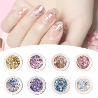 เซ็ตกลิตเตอร์แต่งเล็บ 💗พร้อมส่ง💗ยกเซ็ต8สี ผงเลื่อม ผงกลิตเตอร์ กากเพชร แต่งเล็บ