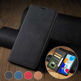 เคสโทรศัพท์หนังนิ่ม ฝาพับแม่เหล็ก พร้อมช่องใส่บัตร กันกระแทก สําหรับ Xiaomi Redmi Note11 Note11S Note10 Note10S Note9 Note9S Red mi Note 7 8 9 9S 10 10S 11 11S Pro 4G 5G